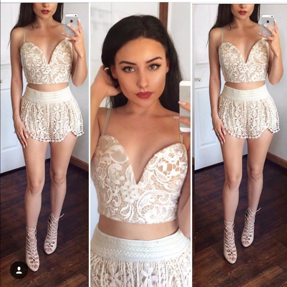 Crochet laced bustier